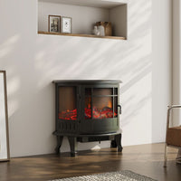 1800W Electric Fire Stove Heater with Realistic LED Log Fire Flame Effect