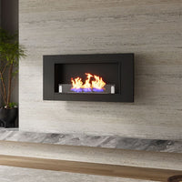 43 Inch Wall Mounted Recessed Bioethanol Fireplace